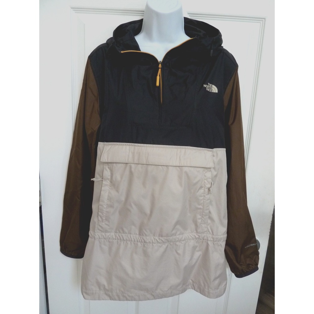 THE NORTH FACE Sz Large Windwall Windbreaker Hooded 1/4 Zip Pouch Pocket